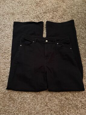 H&M Classic Black High-Rise Straight Leg Jeans
